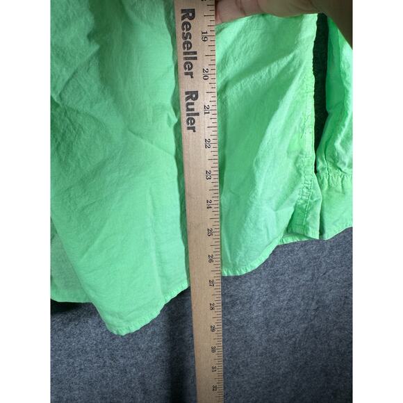 GAP Shirt Women Medium Green Long Sleeve Buton Front The Fitted Boyfriend‎ Relax - Picture 5 of 7